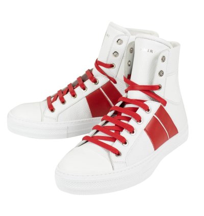 Sunset White Red Leather Sneakers Shoes Size 13 Us