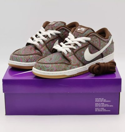 Nike Sb Dunk Low Pro Paisley Brown Pink Cacao Summit White