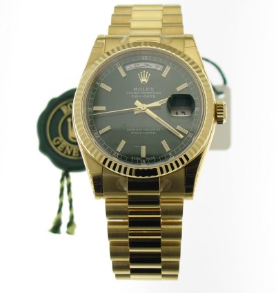 Rolex Day-date 36 Green 118238 Arabic Language Nos