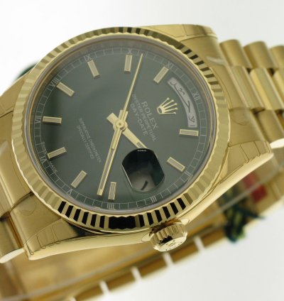 Rolex Day-date 36 Green 118238 Arabic Language Nos