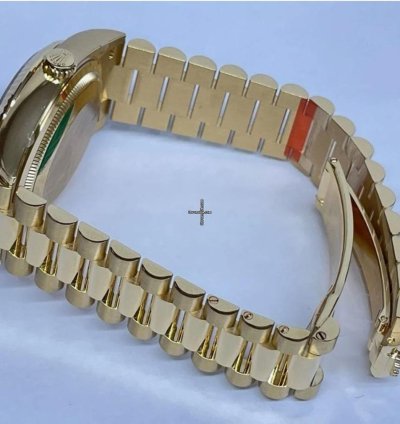 Rolex Day-date 36 Green Arabic Dial Bezel Diamond