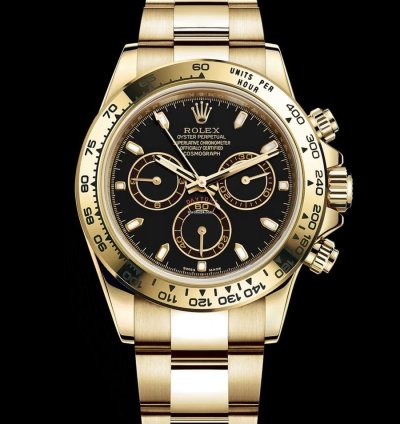 Rolex Daytona 18 Ct Yellow Gold - Black Dial - Oyster Bracelet