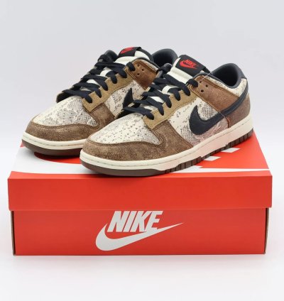 Fj5434-120 Nike Dunk Low Head 2 Head Cojp Natural Black Ale Brown Pecan