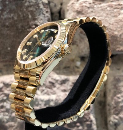 Rolex Day-date 36 Green Diamonds Dial 2023 Lc100