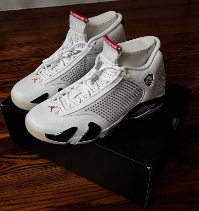 Supreme Jordan 14 Black White Red