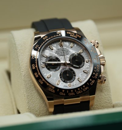 Rolex Daytona 18ct Rose Gold Meteorite Dial Discontinued 2023 Unworn 116515ln