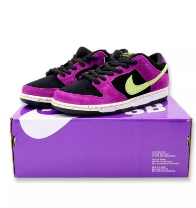 Bq6817-501 Nike Sb Dunk Low Acg Terra Red Plum Black Taxi Citrin