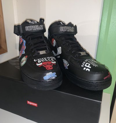 Supreme Nba Air Force 1 Mid 07 Black 2018