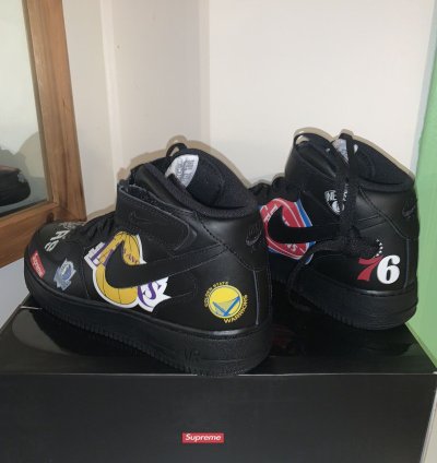 Supreme Nba Air Force 1 Mid 07 Black 2018