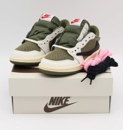Do5442-200 Travis Scott Nike Ps Air Jordan 1 Low Og Sp Reverse Olive