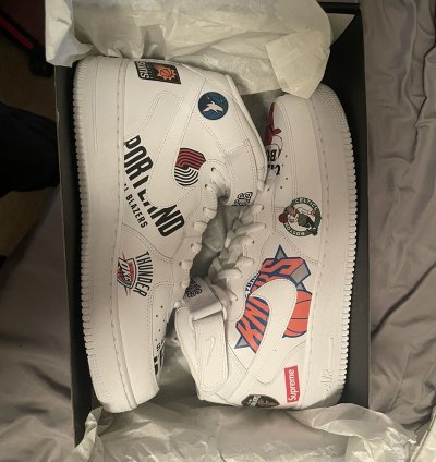 Supreme Nba Air Force 1 Mid 07 White 2018