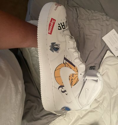 Supreme Nba Air Force 1 Mid 07 White 2018