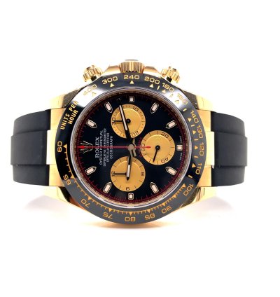 Rolex Daytona 18k Yellow Gold 116518ln Oysterflex Newman Dial Watch Unworn