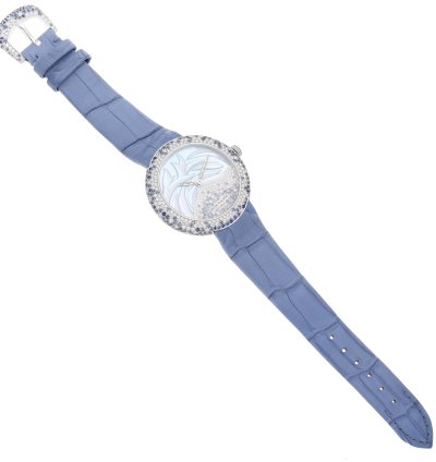 Patek Philippe Calatrava Haute Joaillerie White Gold Mother Of Pearl Diamond Sapphire Ladies Watch 4899