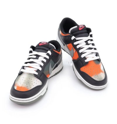 Dm0108-001 Nike Dunk Low Graffiti Black Red Grey Orange Tie-dye Khaki