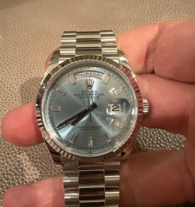 Rolex Day-date 36 Ice Blue With Baguettes New 2024