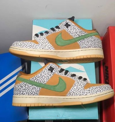 Nike Sb Dunk Low Safari Us Men Size 8 Extra Laces With Box