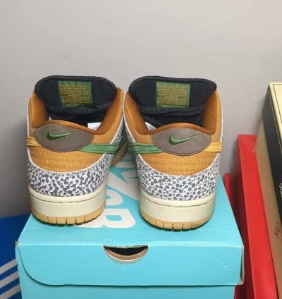 Nike Sb Dunk Low Safari Us Men Size 8 Extra Laces With Box
