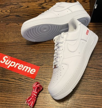 Supreme Nike Air Force 1 Af1 White Uptowns