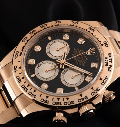 Rolex Daytona 18kt Ros Gold Diamanten Ref 126505 2024 Full Set Ungetragen