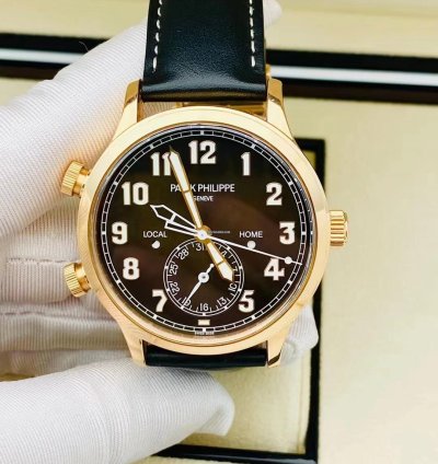 Patek Philippe Calatrava Pilot Travel Time 18k Rose Gold 2019