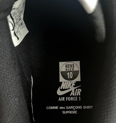 Supreme Nike Air Force 1 Comme Des Garcons Black Low Sneaker