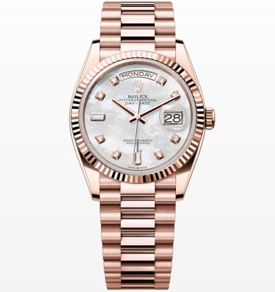 Rolex Day-date 36 Mother Of Pearl Diamond Dial Unworn