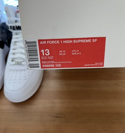 Supreme Nike Air Force 1 High World Famous White