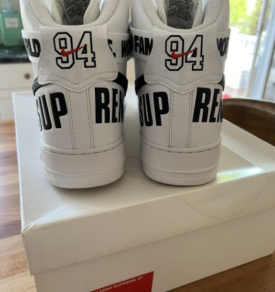 Supreme Nike Air Force 1 High World Famous White