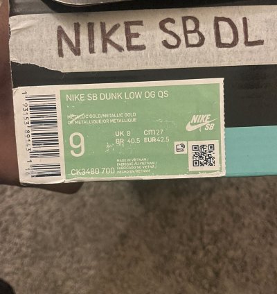 Nike Sb Dunk Low Supreme Jewel Swoosh Gold