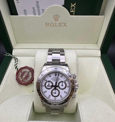 Rolex Daytona 2007 White Dial 116520 Full Stickers Full Set Nos Unworn