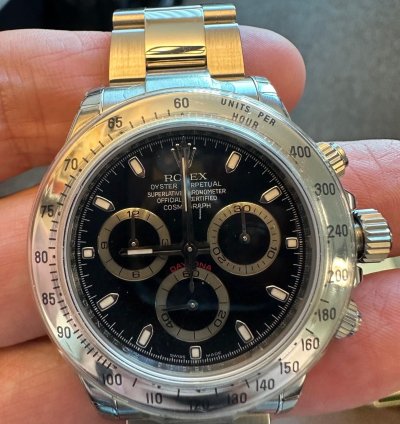 Rolex Daytona 2008 Black Dial 116520 Full Stickers Full Set Nos Unworn