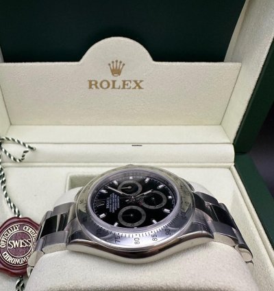 Rolex Daytona 2008 Black Dial 116520 Full Stickers Full Set Nos Unworn