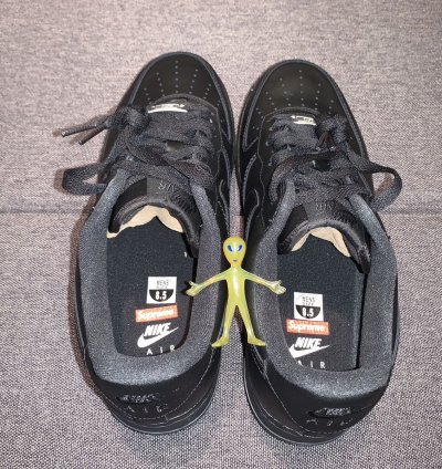 Supreme Nike Air Force 1 Low Cu9225-001 Fw20 Black Size 8 5