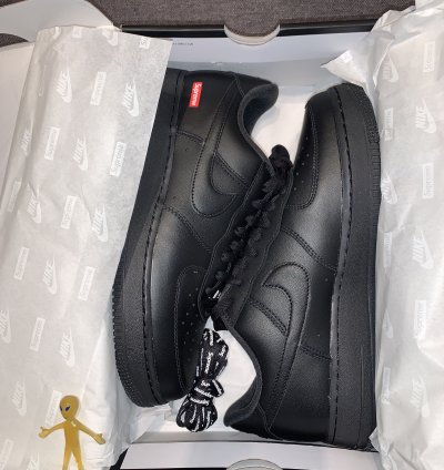 Supreme Nike Air Force 1 Low Cu9225-001 Fw20 Black Size 8 5