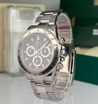 Rolex Daytona 2014 Rolex Daytona 116520 New Old Stock Aph Black Dial Random Full Stickers Nos Complete
