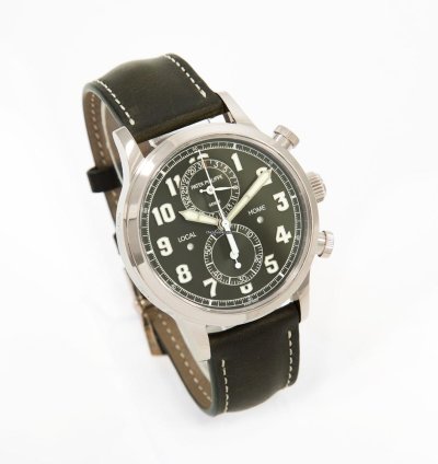 Patek Philippe Calatrava Pilot Travel Time Chronograph 11 2023 Top Condition Box Papers Vat