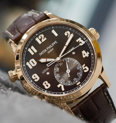 Patek Philippe Calatrava Pilot Travel Time Rose Gold