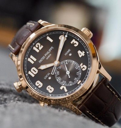 Patek Philippe Calatrava Pilot Travel Time Rose Gold