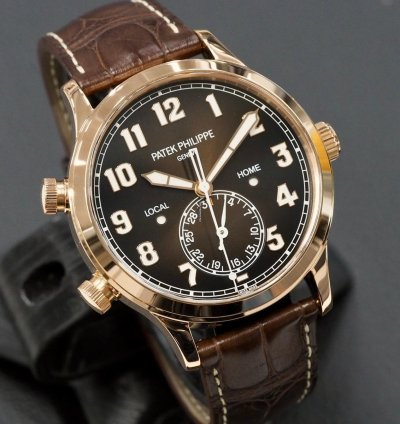 Patek Philippe Calatrava Pilot Travel Time Rose Gold