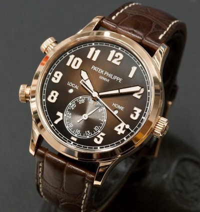Patek Philippe Calatrava Pilot Travel Time Rose Gold
