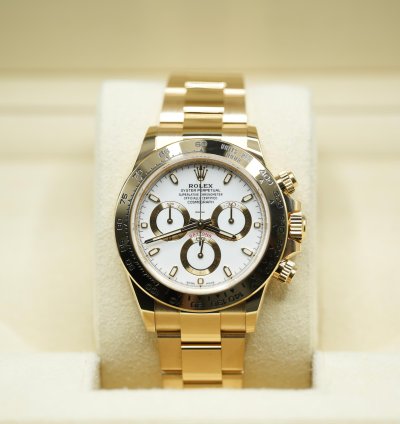Rolex Daytona 2019 Yellow Gold Daytona Factory White Dial Unworn 116508 Box And Papers