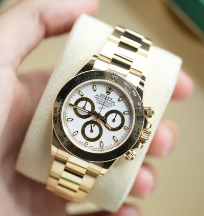 Rolex Daytona 2019 Yellow Gold Daytona Factory White Dial Unworn 116508 Box And Papers