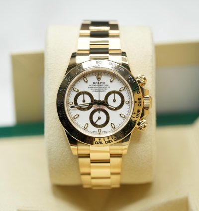 Rolex Daytona 2019 Yellow Gold Daytona Factory White Dial Unworn 116508 Box And Papers