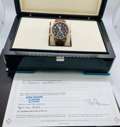 Patek Philippe Calatrava Pilot Travel Time Rose Gold 2020