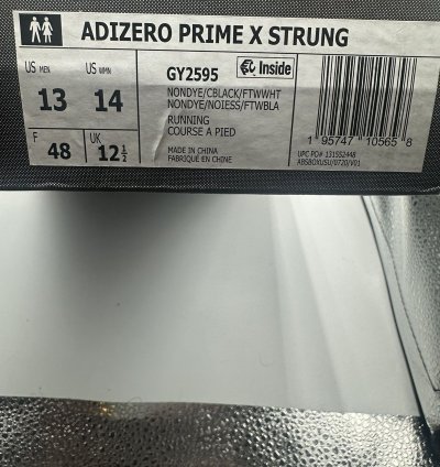 Adidas Adizero Prime Strung Non Dyed