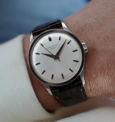 Patek Philippe Calatrava Platinum Calatrava Watch Ref 570 With Archive