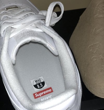 Supreme Nike Air Force 1 Low White Fw21 8 5 Mens Authentic