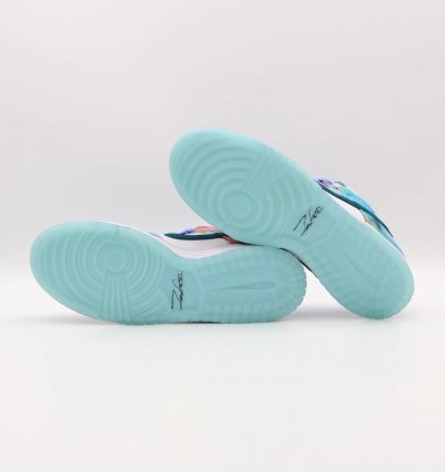 Hf6061-400 Futura Nike Sb Dunk Low White And Geode Teal