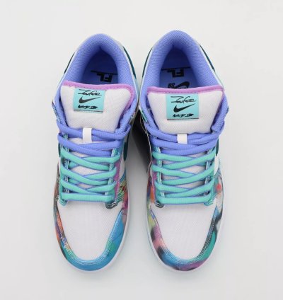 Hf6061-400 Futura Nike Sb Dunk Low White And Geode Teal